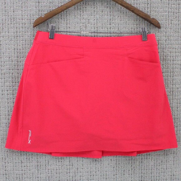 Ralph Lauren RLX Skort Womens Large L Pink GOLF Stretch Back Pleated 17" in NWT - Picture 1 of 10